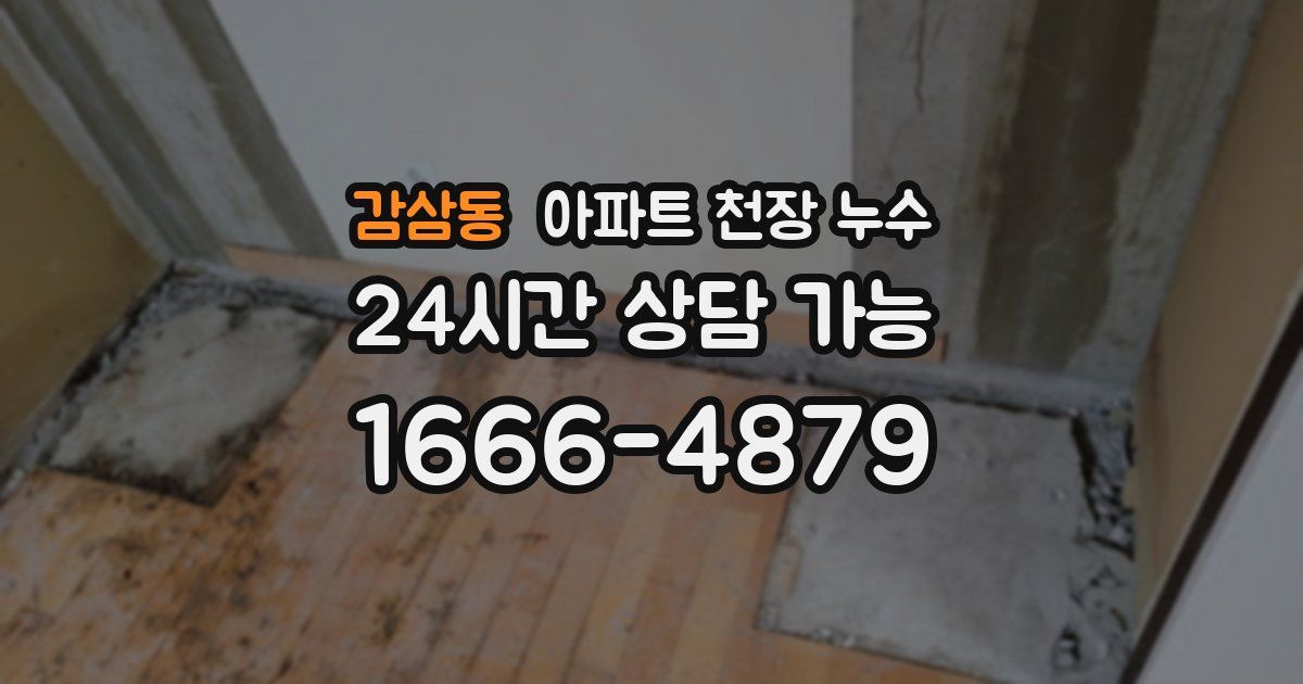감삼동 아파트 천장 누수