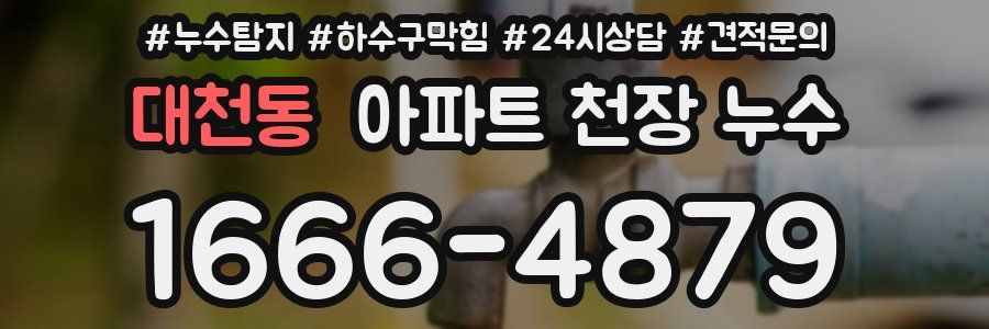 대천동 아파트 천장 누수