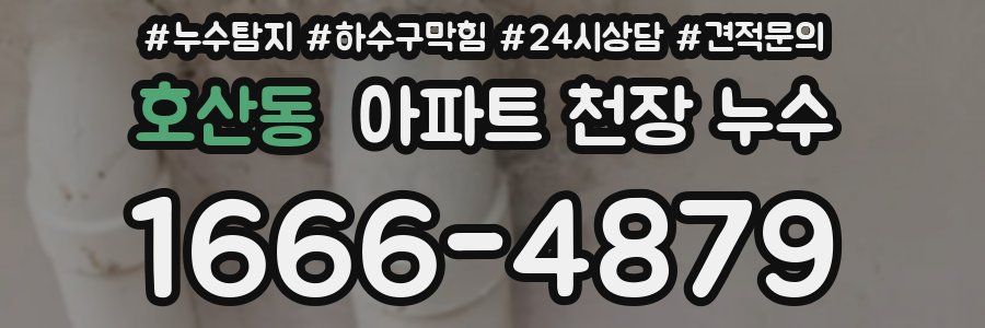 호산동 아파트 천장 누수