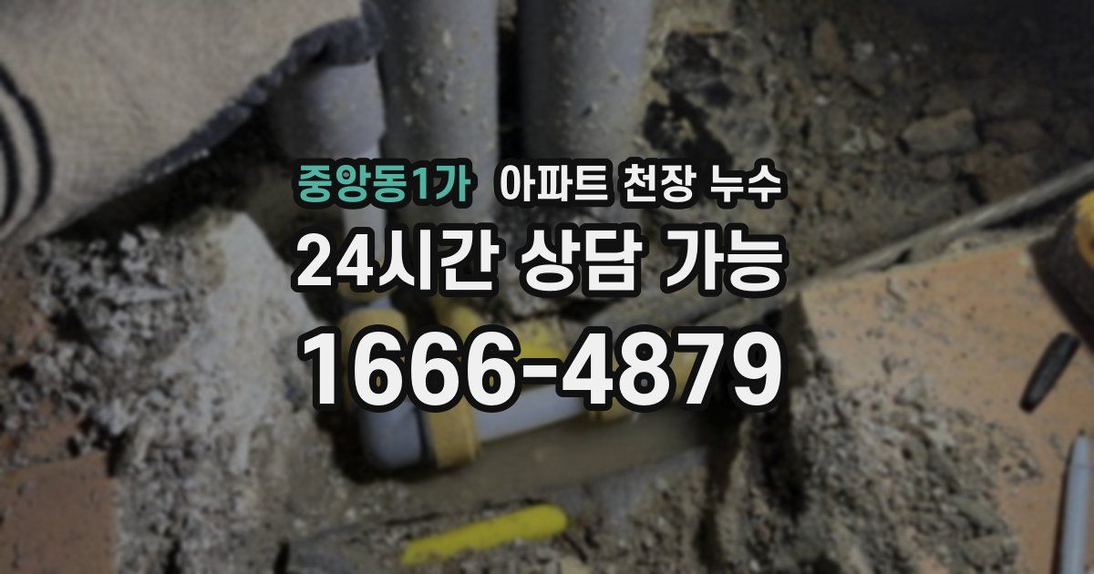 중앙동1가 아파트 천장 누수