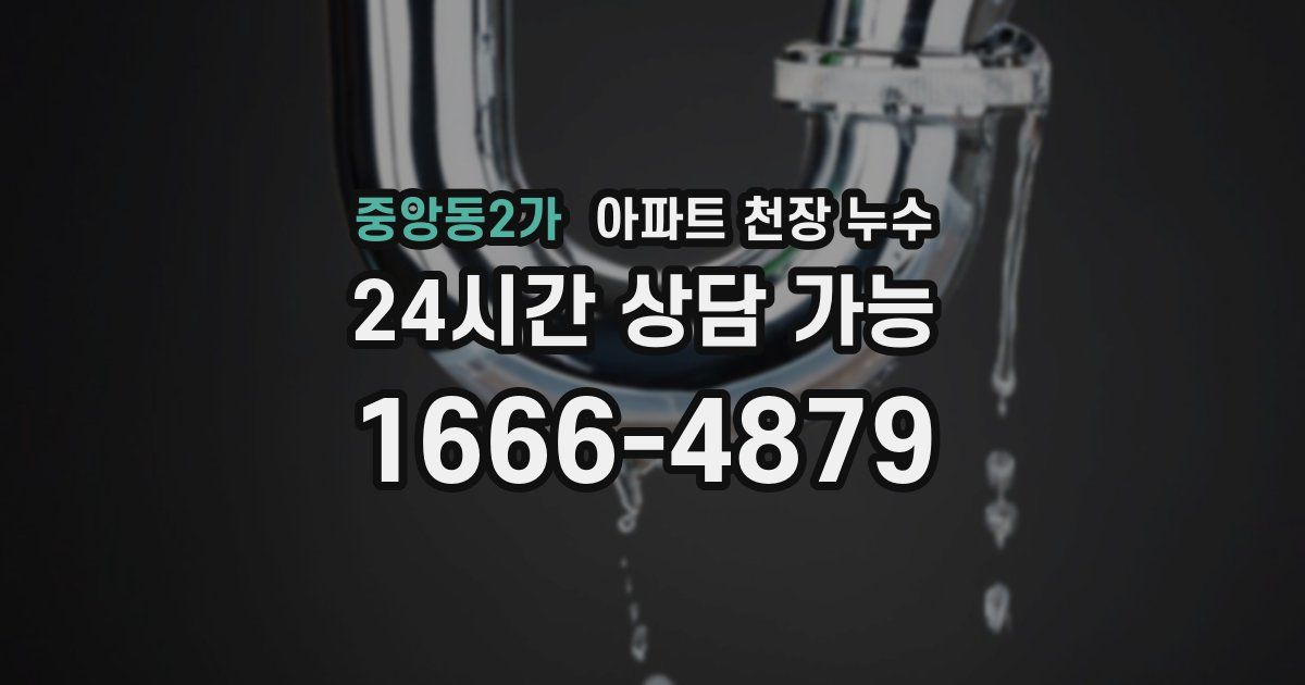 중앙동2가 아파트 천장 누수