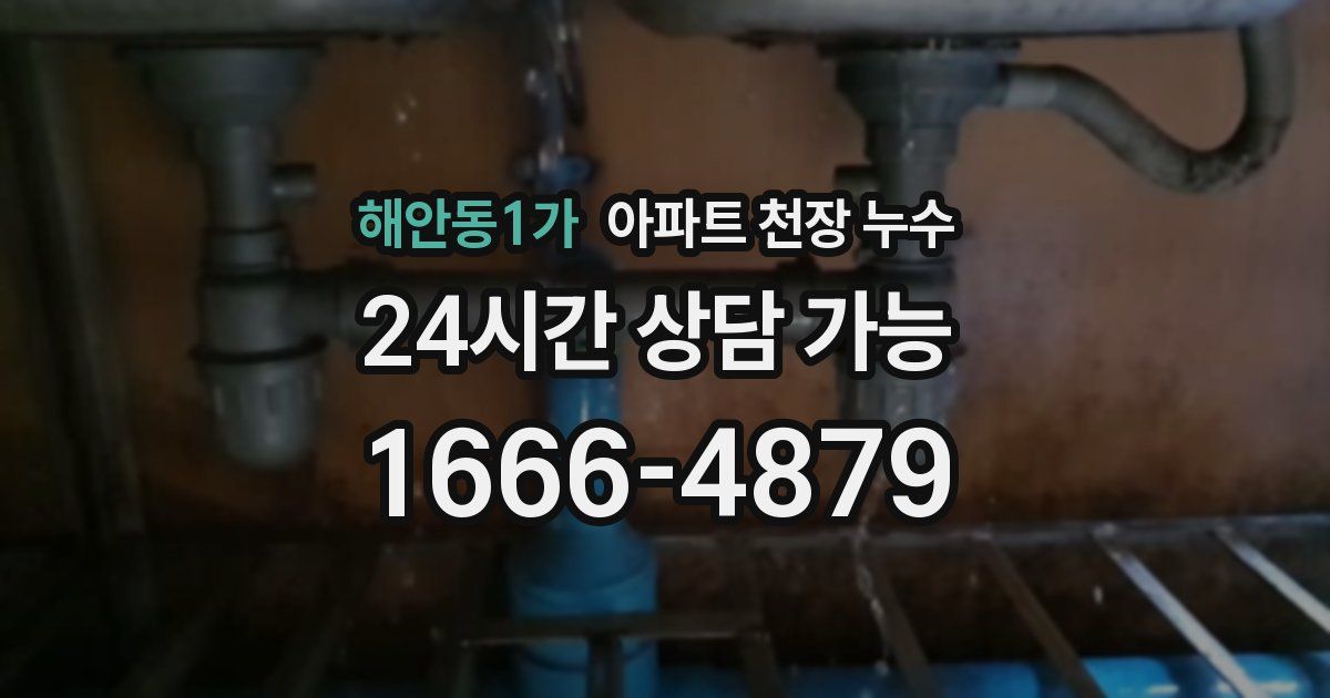 해안동1가 아파트 천장 누수