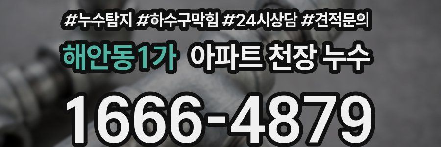 해안동1가 아파트 천장 누수