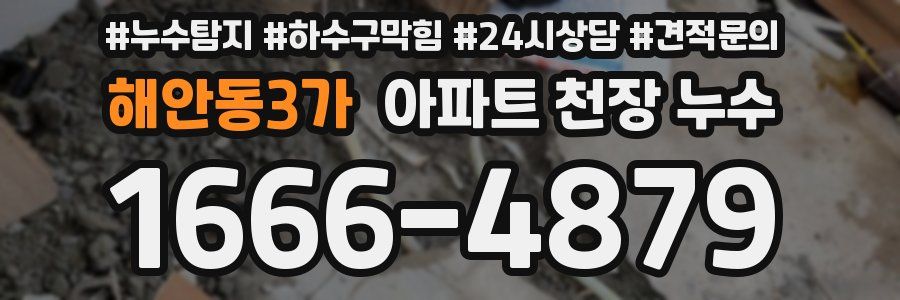 해안동3가 아파트 천장 누수