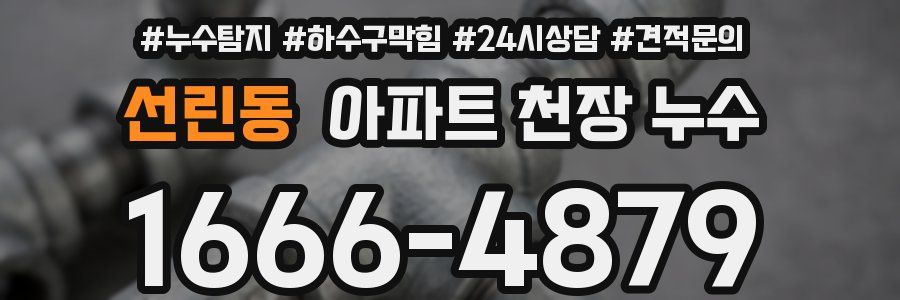 선린동 아파트 천장 누수