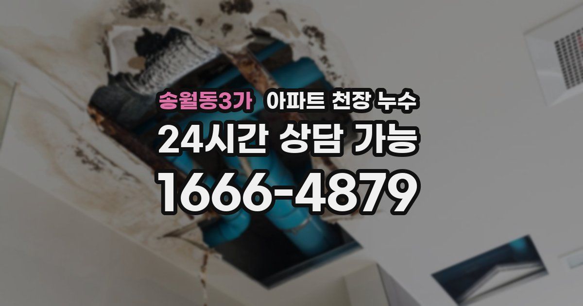 송월동3가 아파트 천장 누수