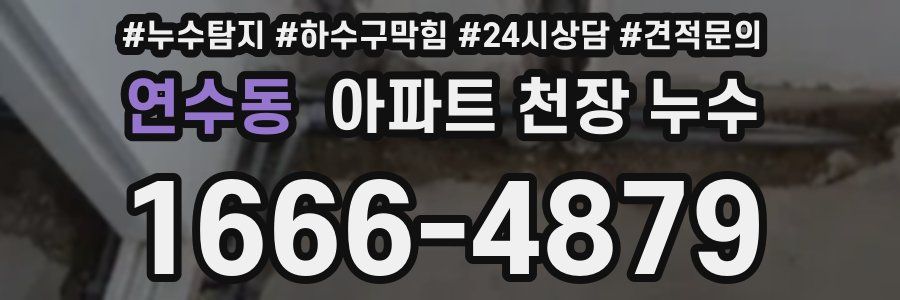 연수동 아파트 천장 누수
