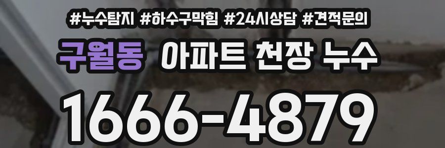구월동 아파트 천장 누수