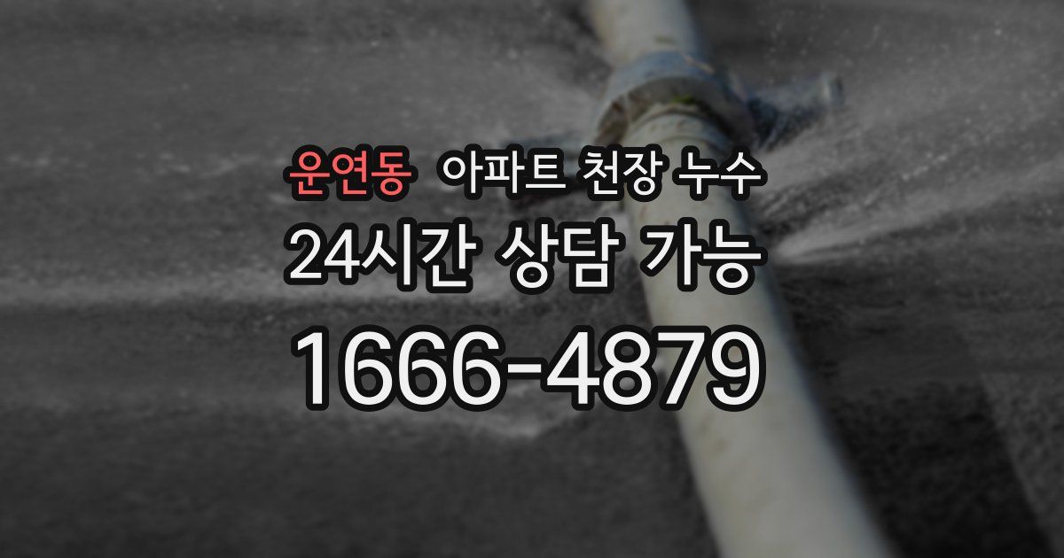 운연동 아파트 천장 누수