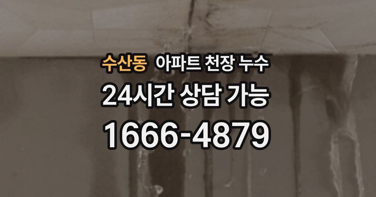 수산동 아파트 천장 누수