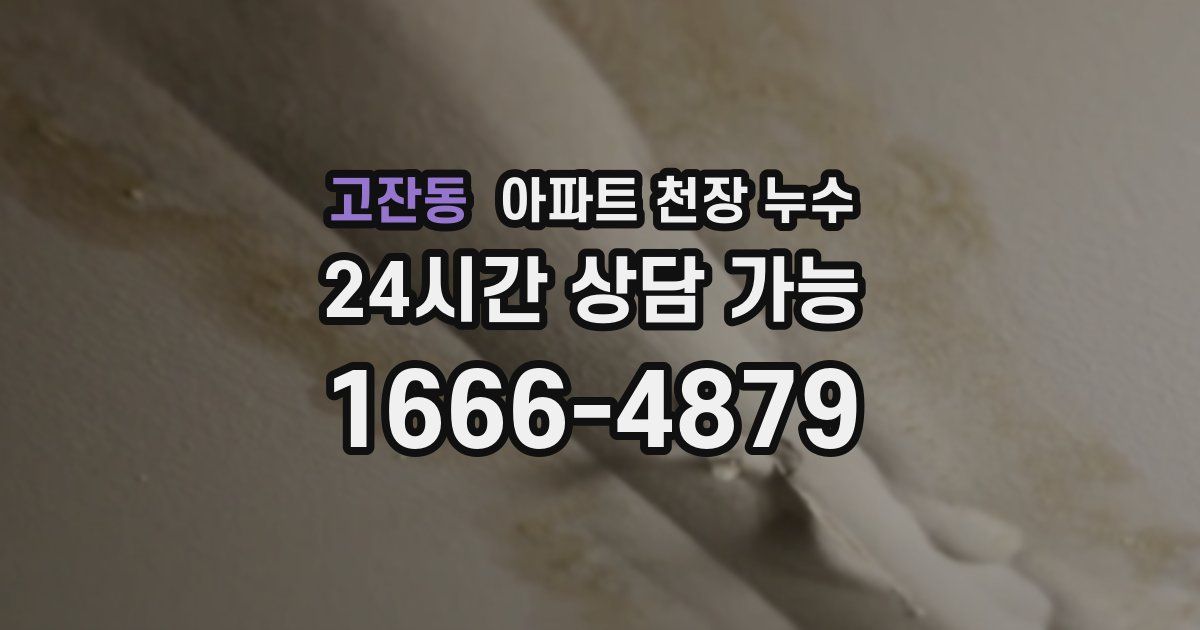 고잔동 아파트 천장 누수
