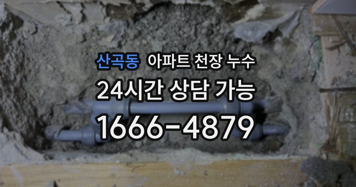 산곡동 아파트 천장 누수