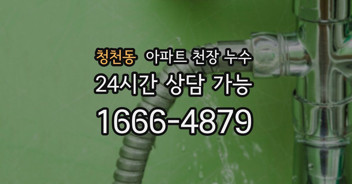 청천동 아파트 천장 누수