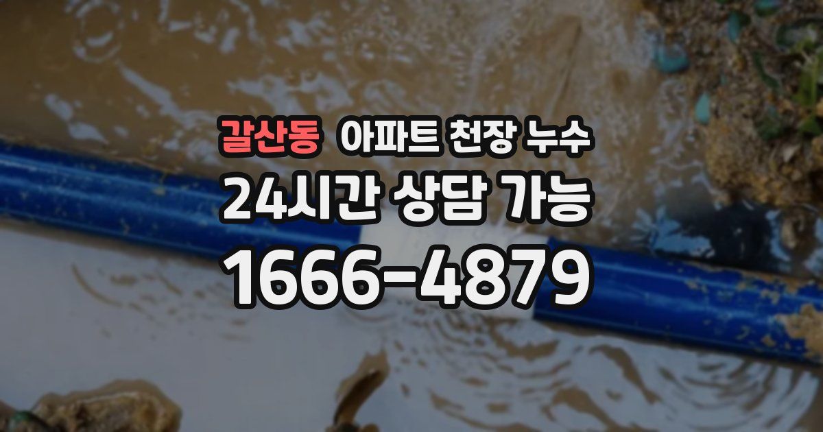 갈산동 아파트 천장 누수
