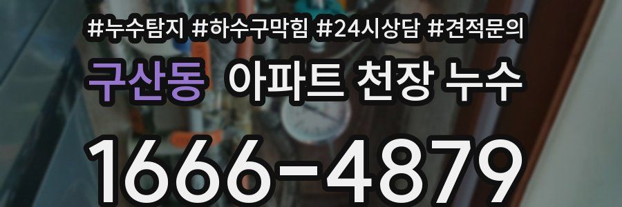 구산동 아파트 천장 누수