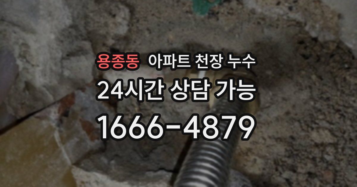 용종동 아파트 천장 누수