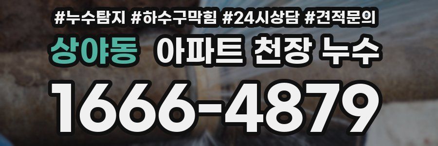 상야동 아파트 천장 누수