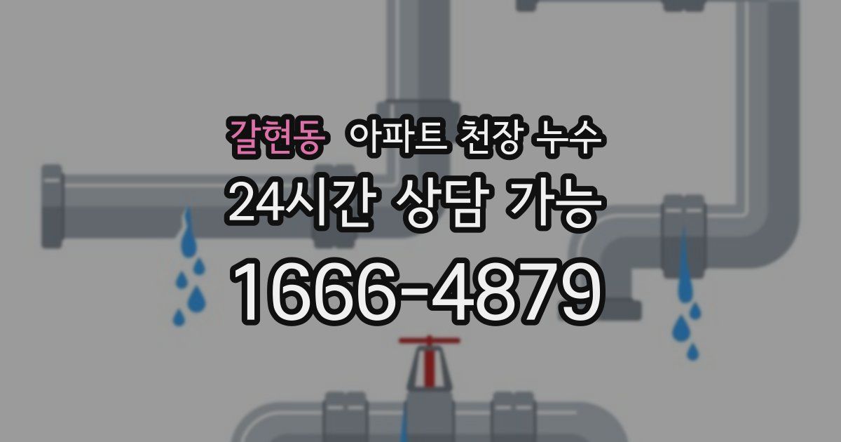 갈현동 아파트 천장 누수