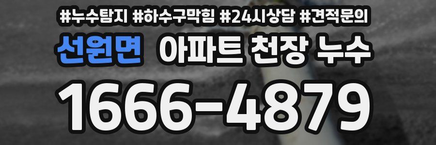 선원면 아파트 천장 누수