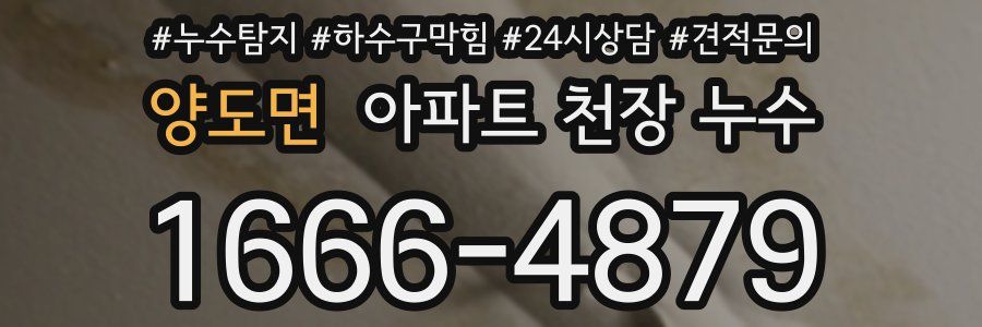 양도면 아파트 천장 누수
