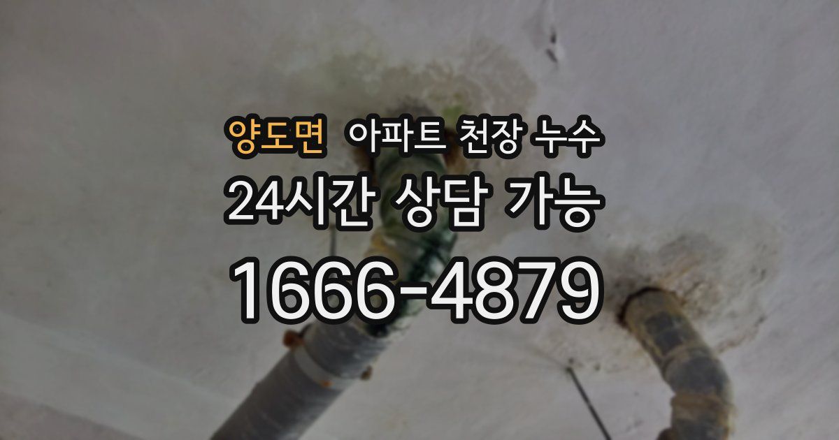 양도면 아파트 천장 누수