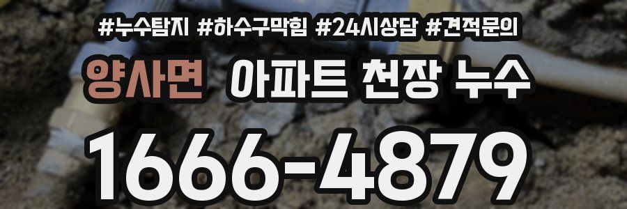 양사면 아파트 천장 누수