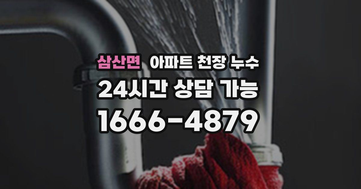 삼산면 아파트 천장 누수