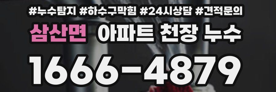 삼산면 아파트 천장 누수