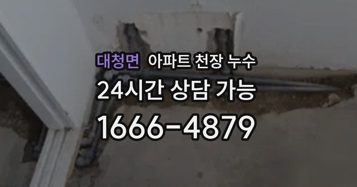 대청면 아파트 천장 누수