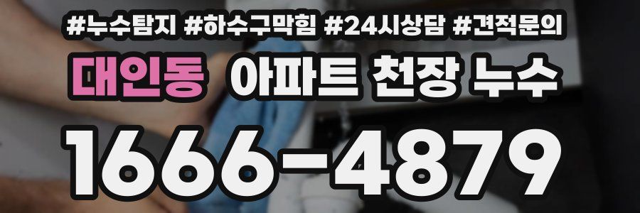 대인동 아파트 천장 누수