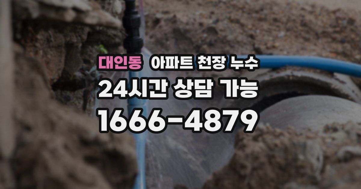 대인동 아파트 천장 누수