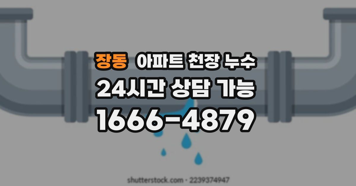 장동 아파트 천장 누수