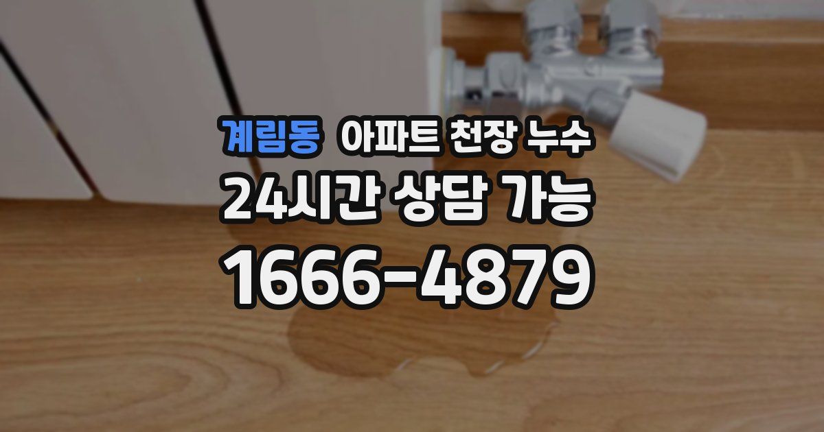 계림동 아파트 천장 누수