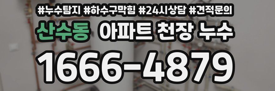 산수동 아파트 천장 누수