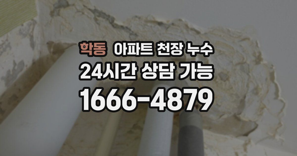 학동 아파트 천장 누수