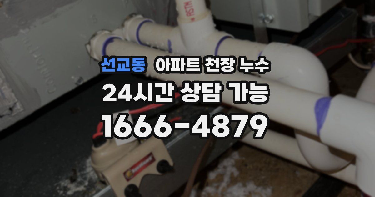 선교동 아파트 천장 누수