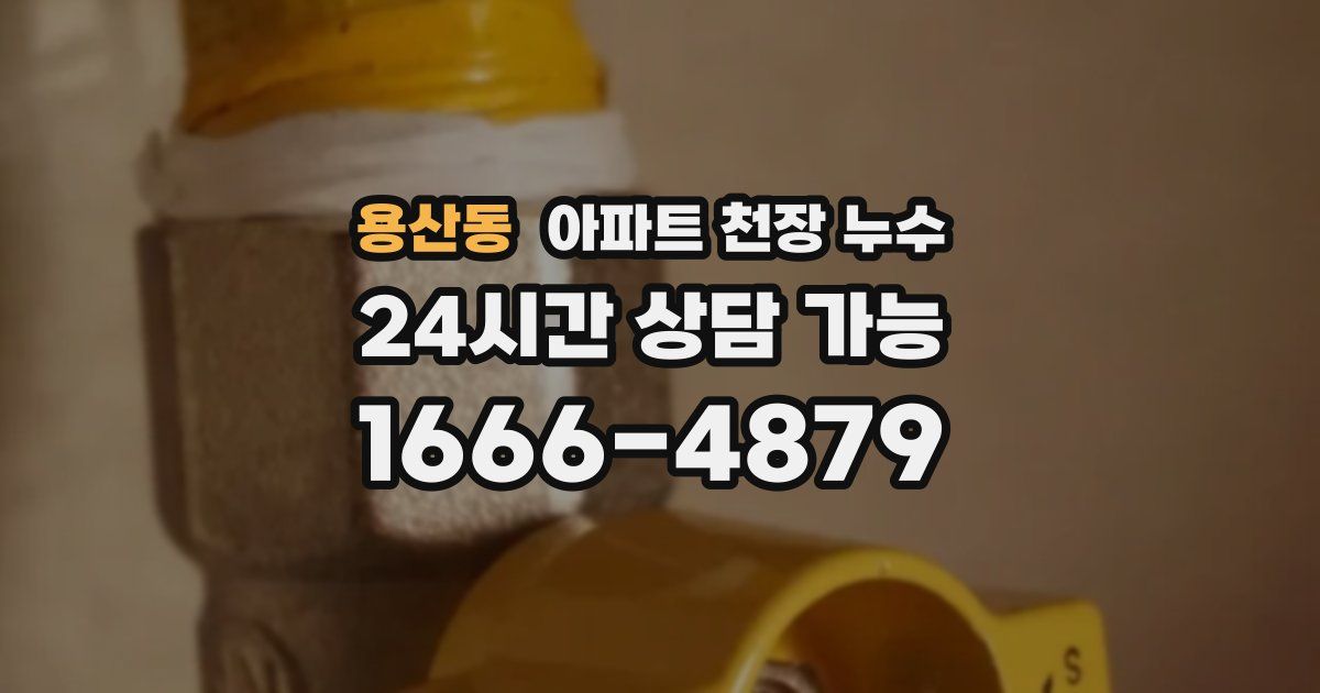 용산동 아파트 천장 누수