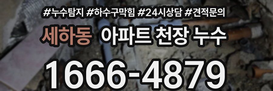 세하동 아파트 천장 누수