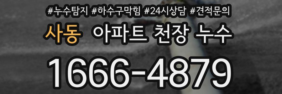 사동 아파트 천장 누수