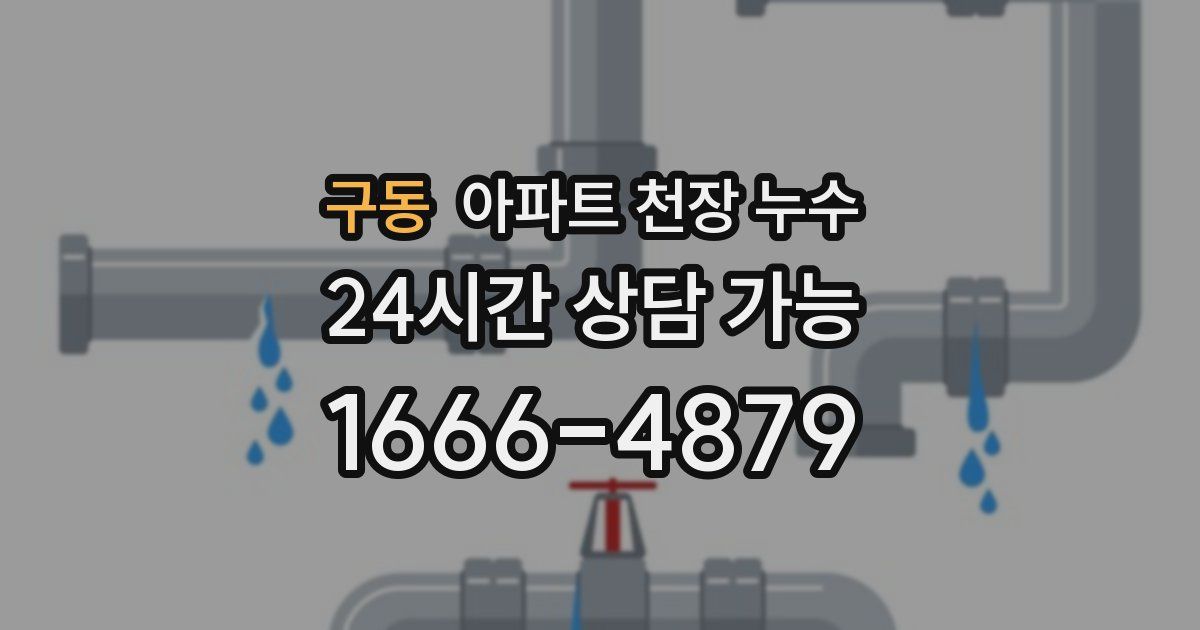 구동 아파트 천장 누수