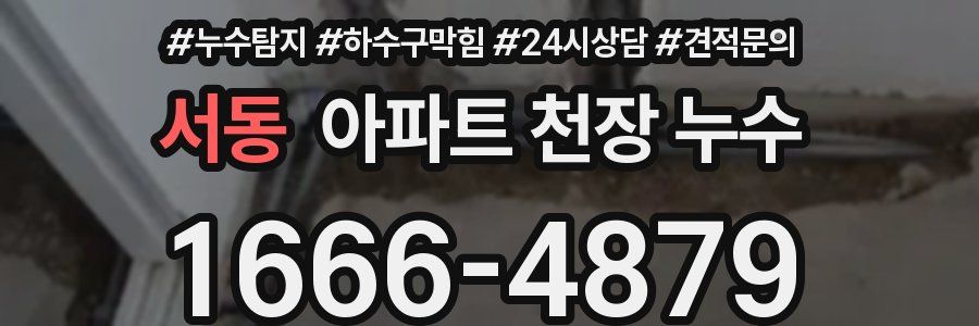 서동 아파트 천장 누수