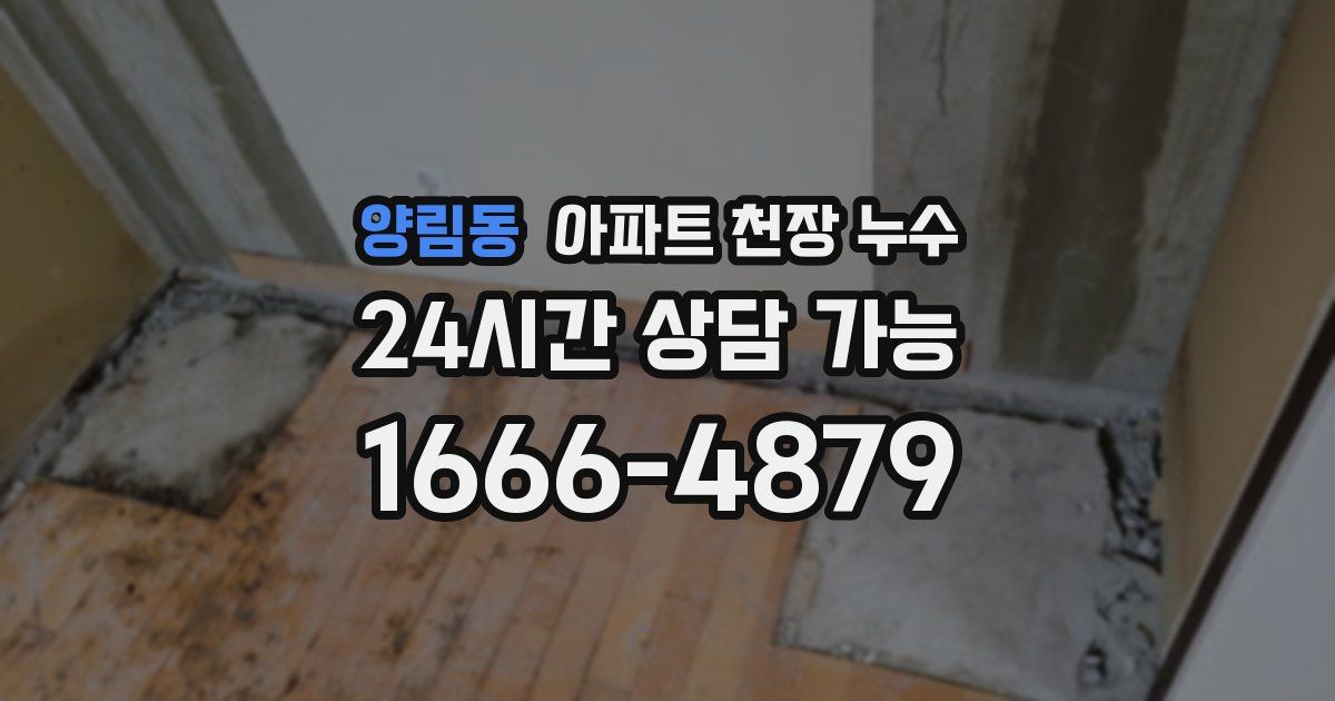 양림동 아파트 천장 누수