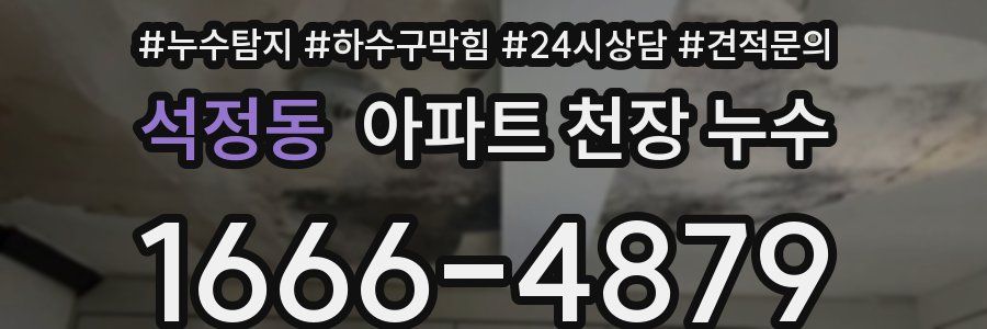 석정동 아파트 천장 누수