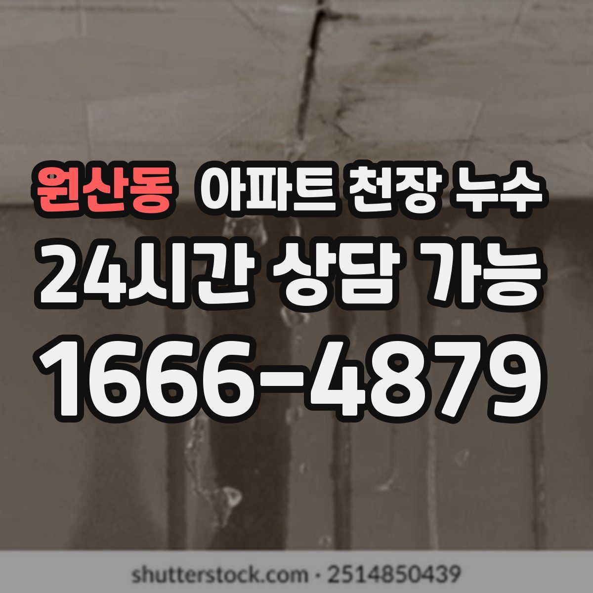 원산동 아파트 천장 누수