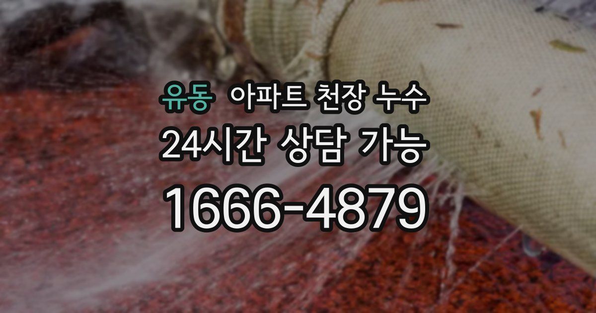 유동 아파트 천장 누수