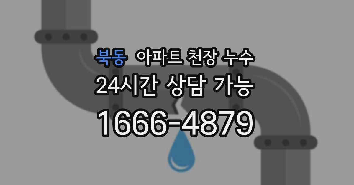 북동 아파트 천장 누수