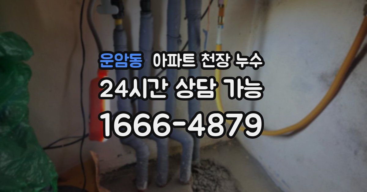 운암동 아파트 천장 누수