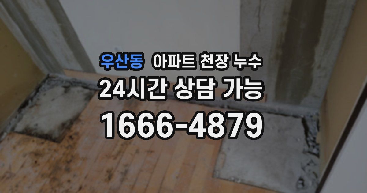 우산동 아파트 천장 누수