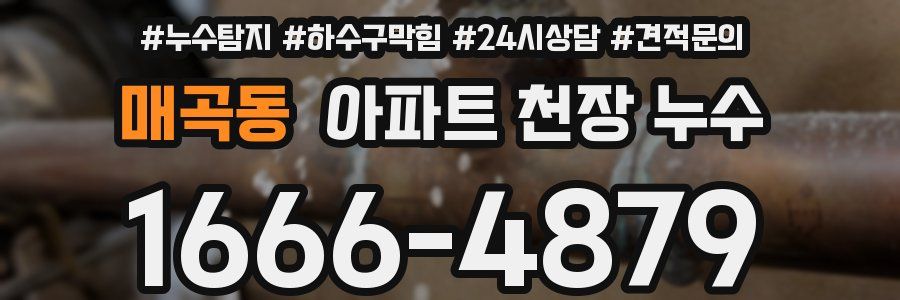 매곡동 아파트 천장 누수