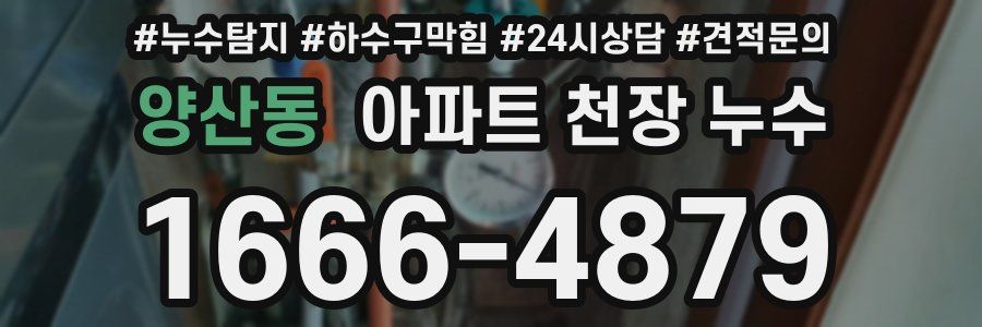 양산동 아파트 천장 누수